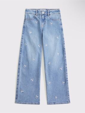 ABERCROMBIE KIDS High Rise Wide Leg Jeans